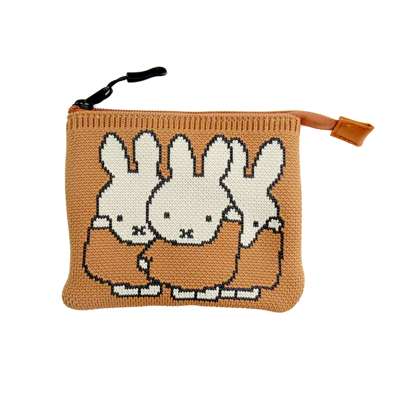 miffy ニットポーチ ミッフィーフェイス OR